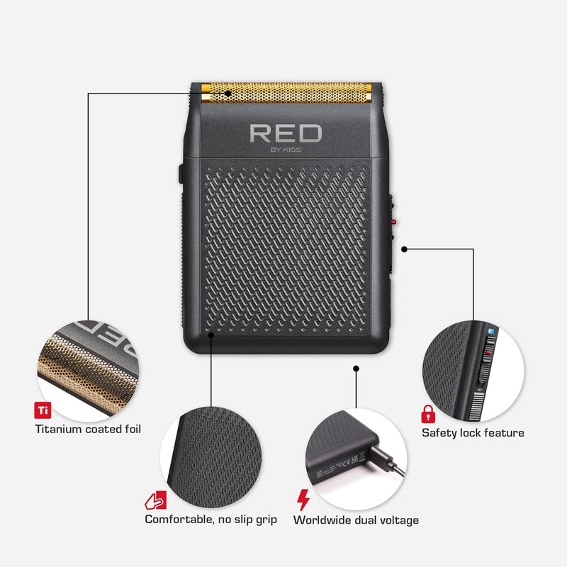 Red by Kiss Cordless Mini Shaver Dark Grey #SV02