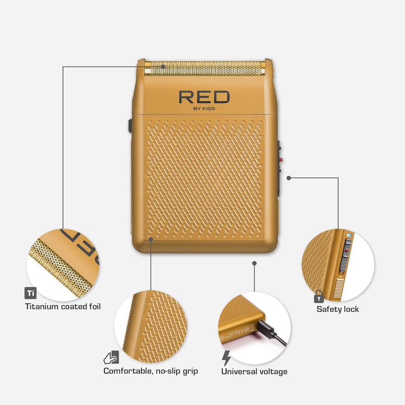 Red by Kiss Cordless Mini Shaver Gold #SV03