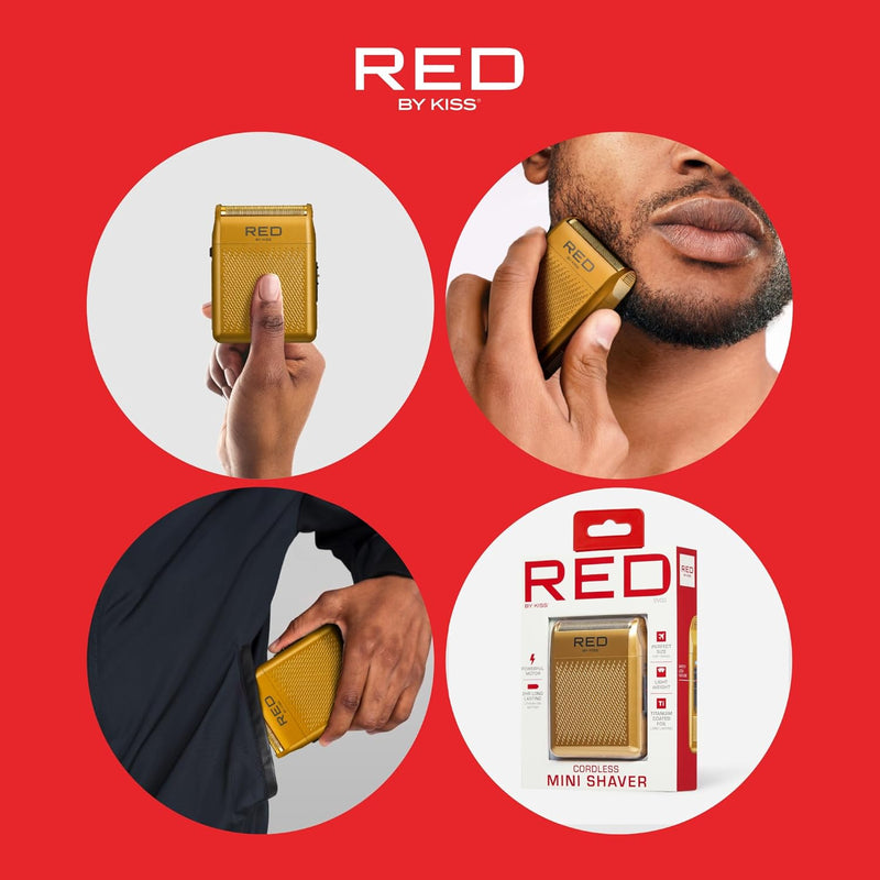 Red by Kiss Cordless Mini Shaver Gold #SV03