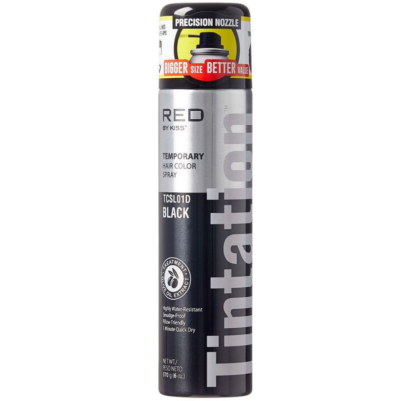Red by Kiss Tintation Color Spray Black 6 oz [Large Size] [3 Color Options]
