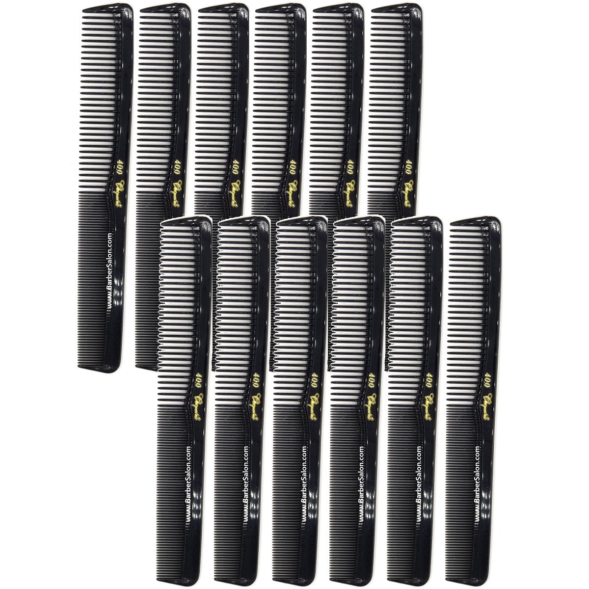 Krest Cleopatra 400 All Purpose Styling Combs Black [12 Pack] — ibarber.com