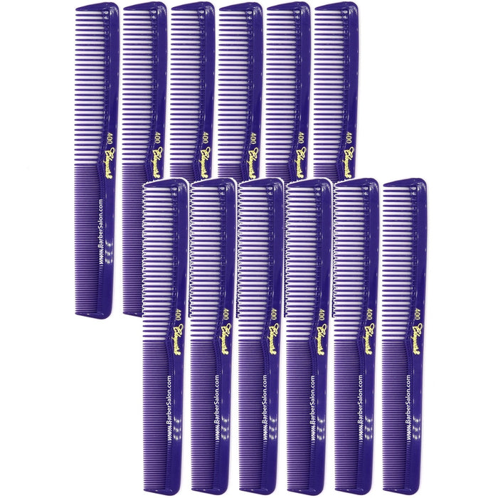 Krest Cleopatra 400 All Purpose Styling Combs Purple [12 Pack]