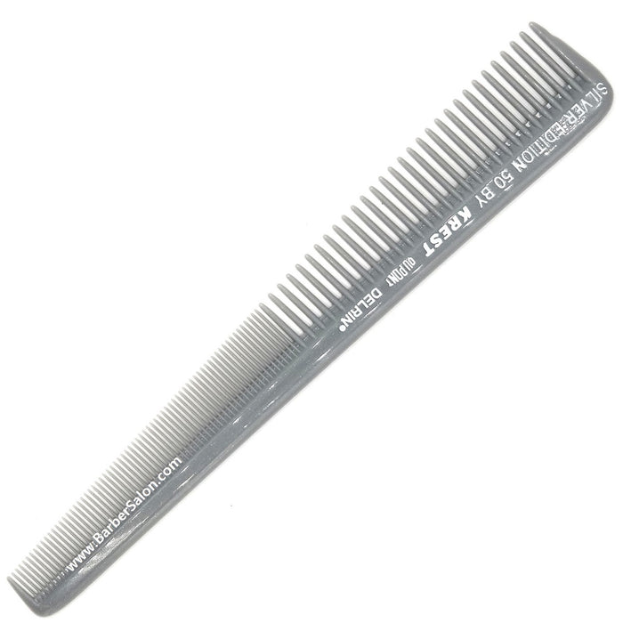 Krest 50 Barber Combs Silver Edition [12 Pack]