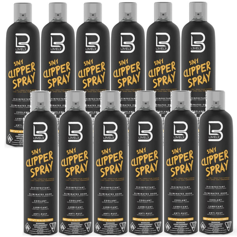L3VEL3 5-in-1 Clipper Spray 10.14 oz - 12 Pack (Bulk)