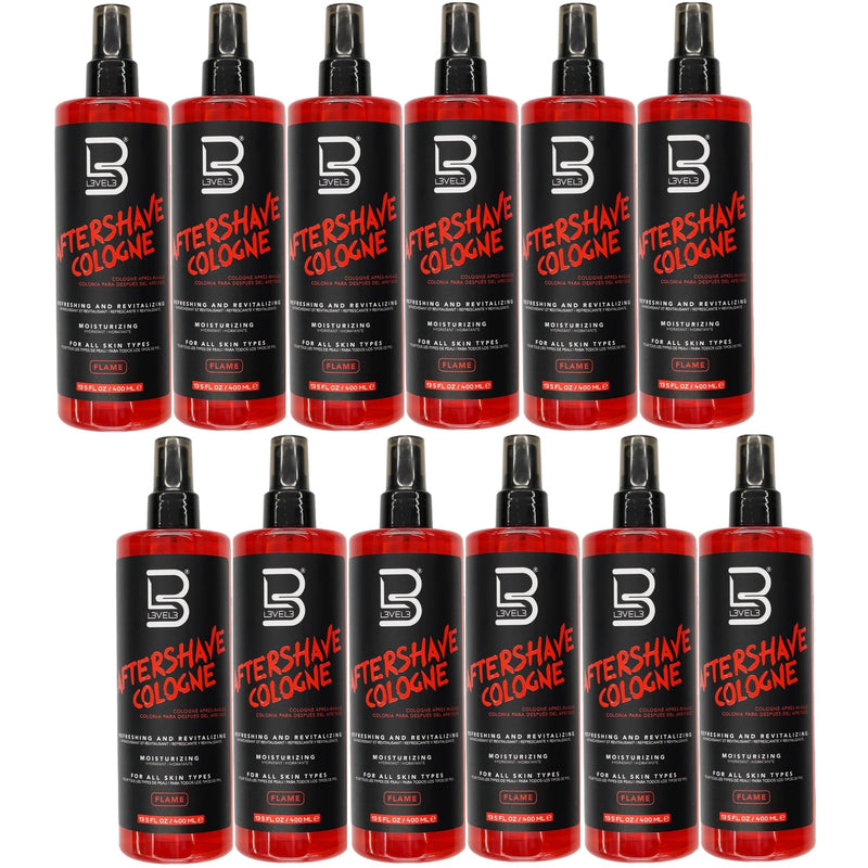 L3VEL3 After Shave Cologne Flame 13.5 oz - 12 Pack (Bulk)