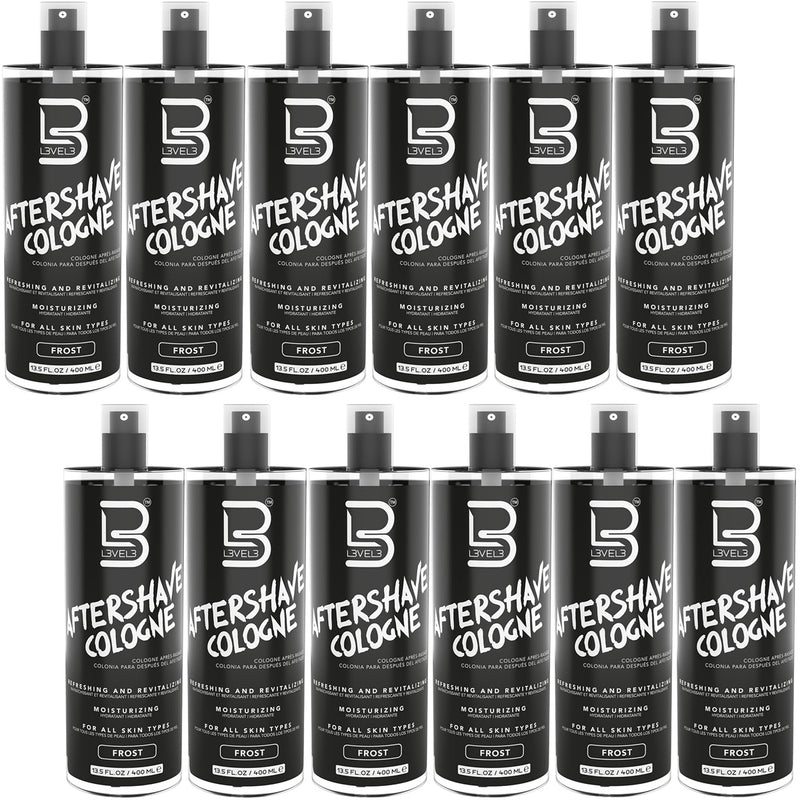 L3VEL3 After Shave Cologne Frost 13.5 oz - 12 Pack (Bulk)