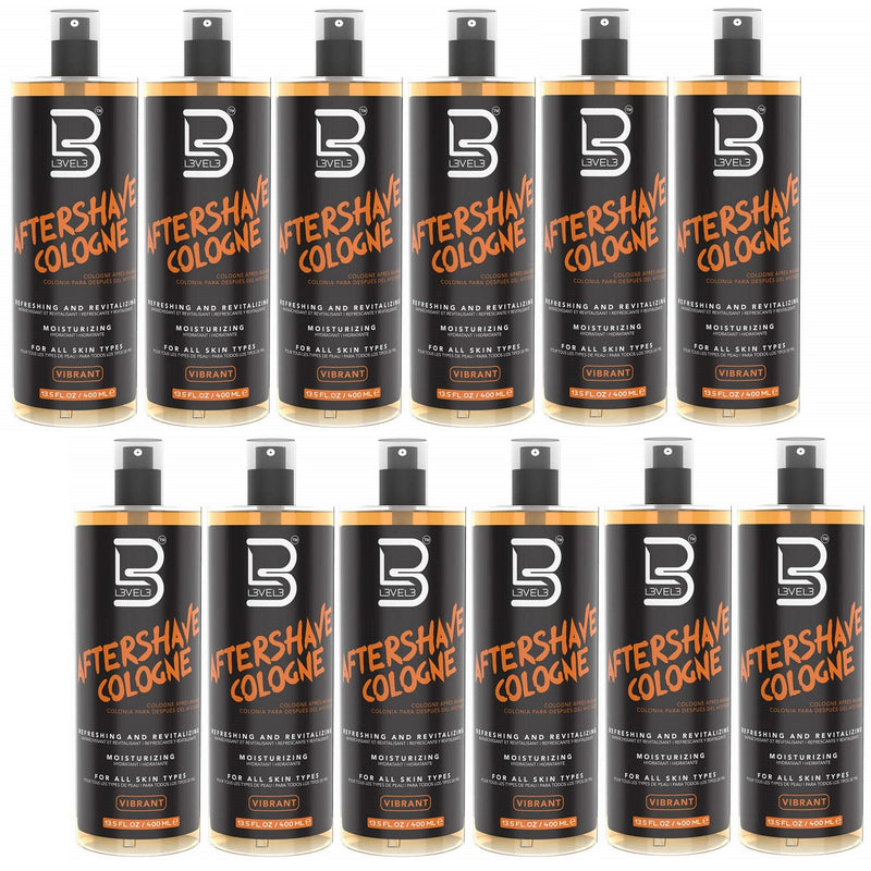 L3VEL3 After Shave Cologne Vibrant 13.5 oz - 12 Pack (Bulk)