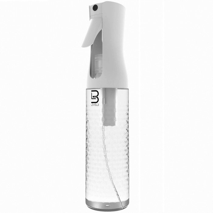 L3VEL3 Beveled Spray Bottle White / Clear 10.14 oz