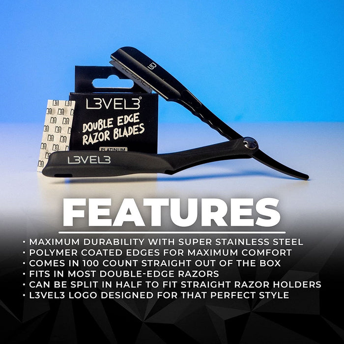 L3VEL3 Double Edge Razor 100 Blades