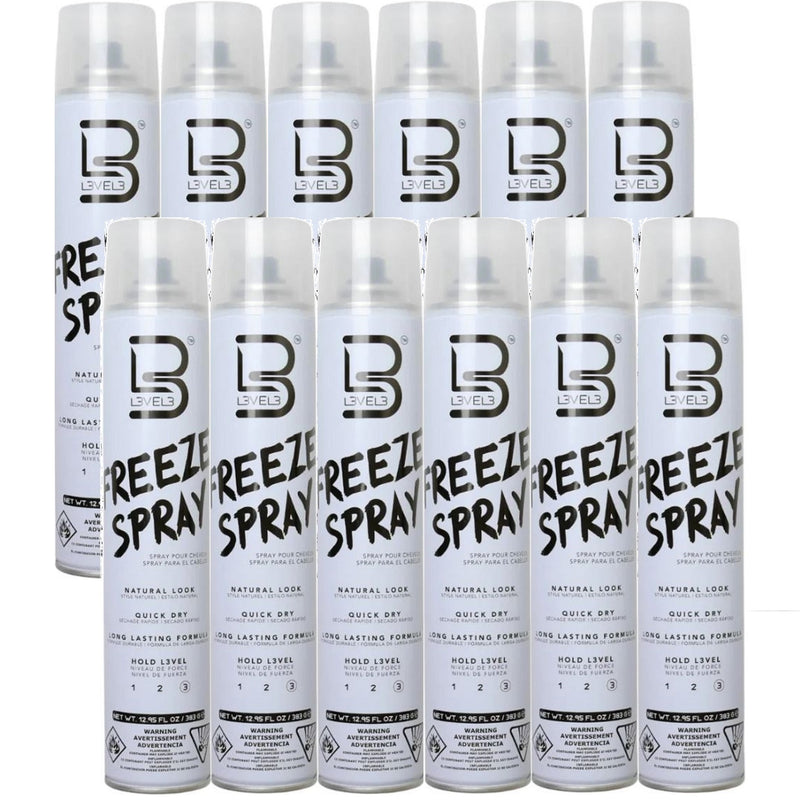L3VEL3 Freeze Hair Spray 12.95 oz - 12 Pack (Bulk)