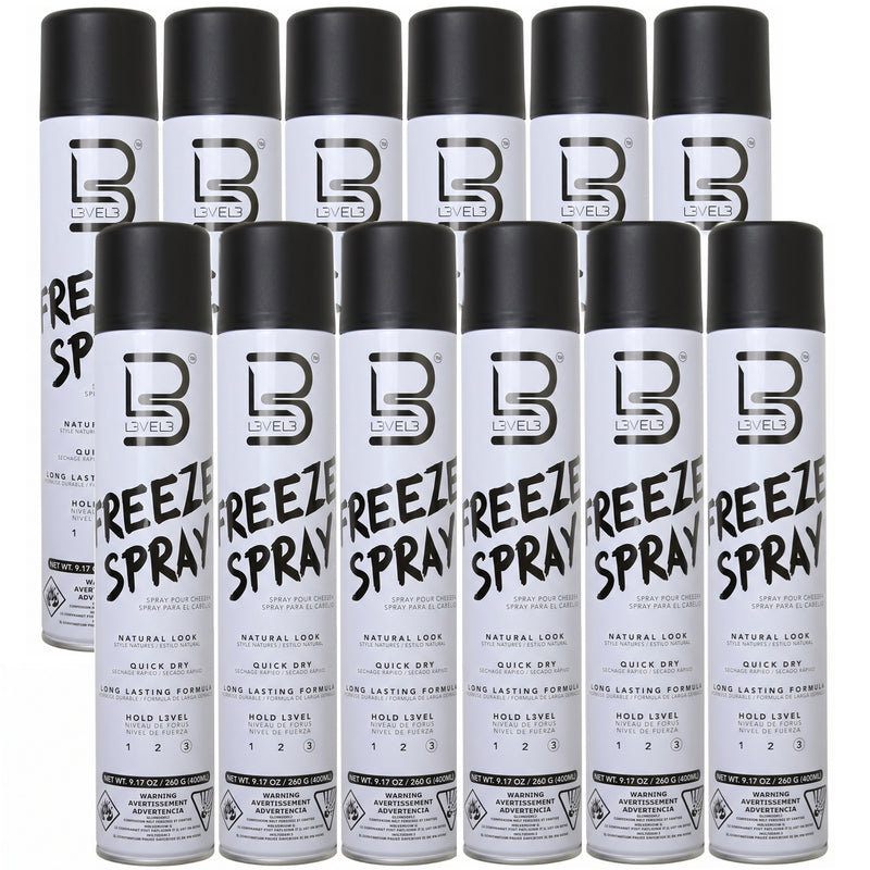 L3VEL3 Freeze Hair Spray 9.17 oz - 12 Pack (Bulk)