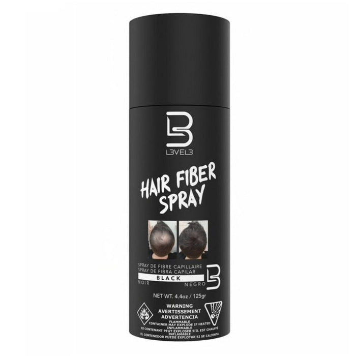 L3VEL3 Hair Fiber Spray Black 4.4 oz