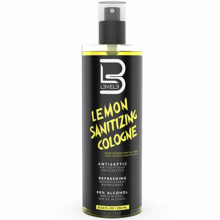 L3VEL3 Lemon Sanitizing Cologne 8.45 oz