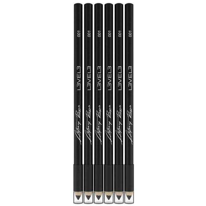 L3VEL3 Black Liner Pencils 6 Pcs