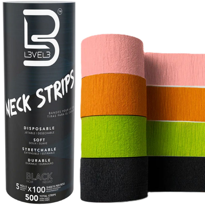 L3VEL3 Neck Paper 500 Strips [6 Color Options]