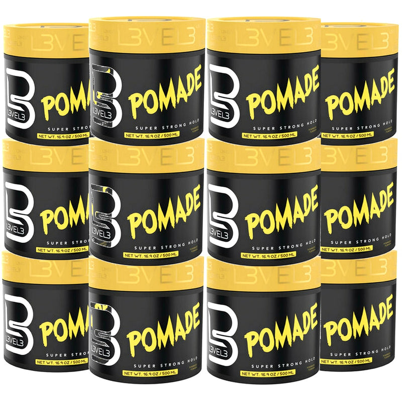 L3VEL3 Hair Pomade 16.9 oz - 12 Pack (Bulk)