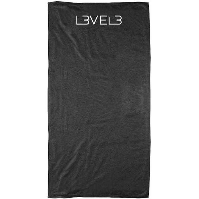 L3VEL3 Premium Shaving Towel - Black (14" x 28")