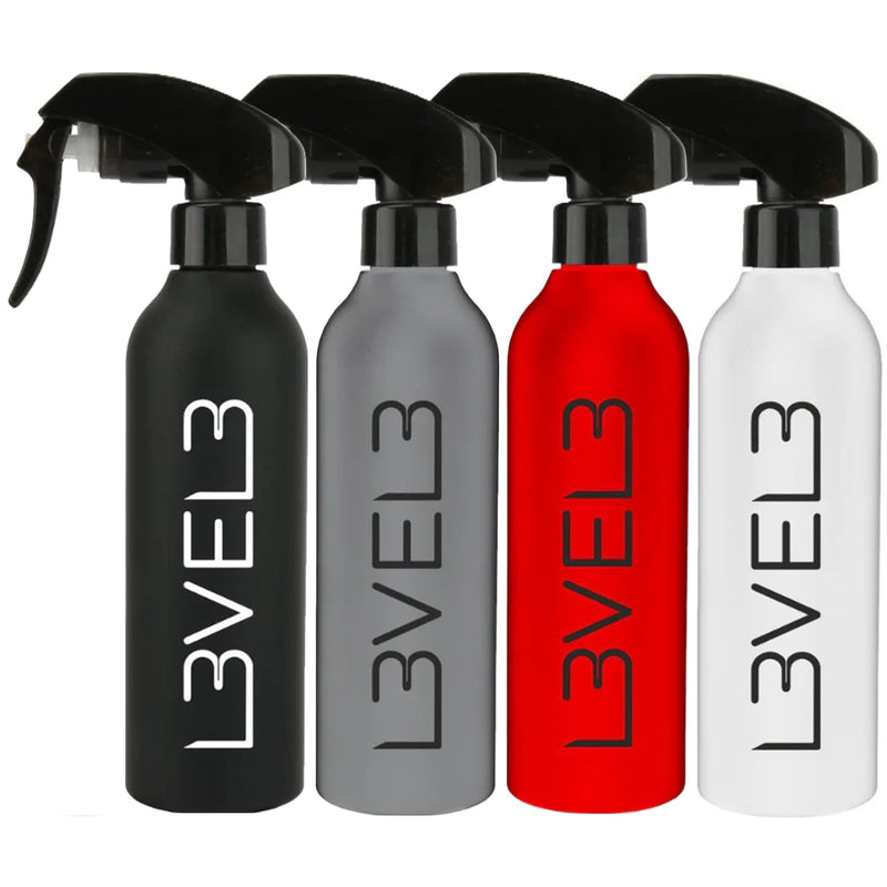 L3VEL3 Rubberized Spray Bottles 8 oz [4 Color Options]
