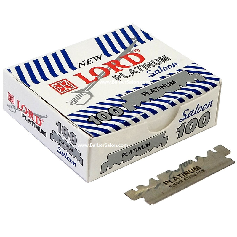 Lord Saloon Platinum Single Edge 1,000 Blades - 100 Blades x 10 Pack (Bulk)