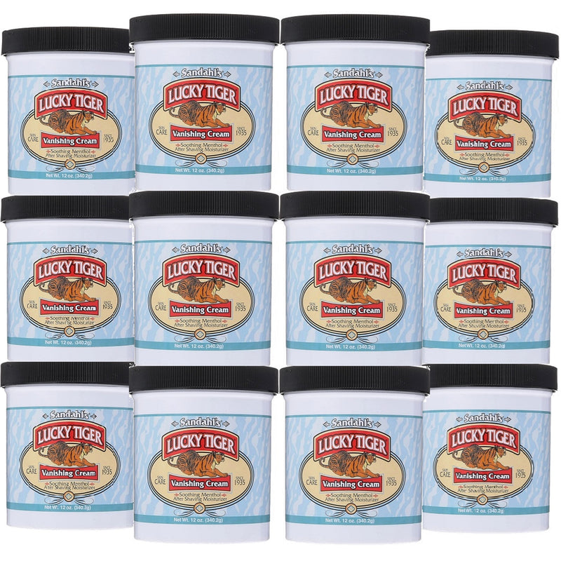 Lucky Tiger Menthol Mint Vanishing Cream 12 oz - 12 Pack (Bulk)