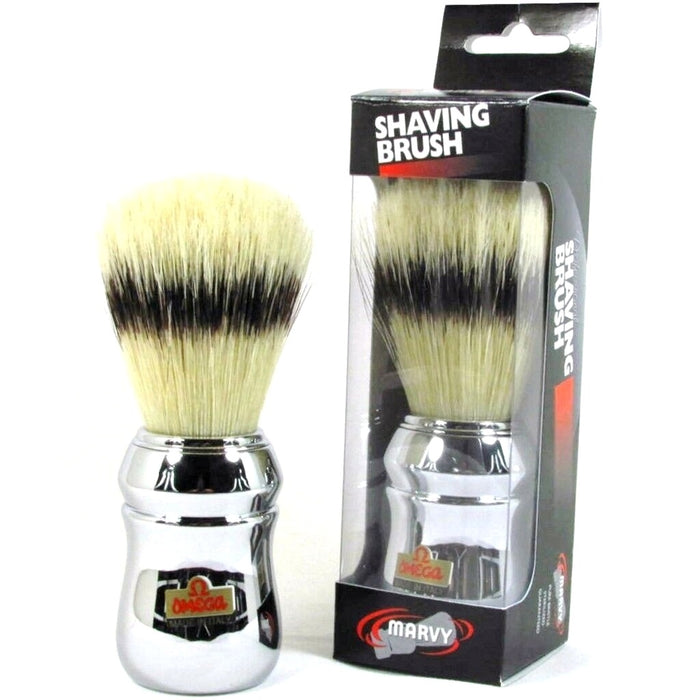 Marvy Omega Shaving Brush Silver #4