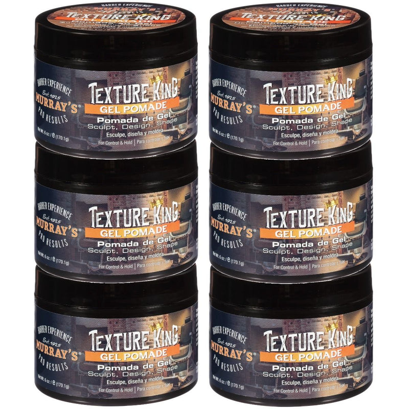 Murray's Texture King Gel Pomade 6 oz - 6 Pack (Bulk)