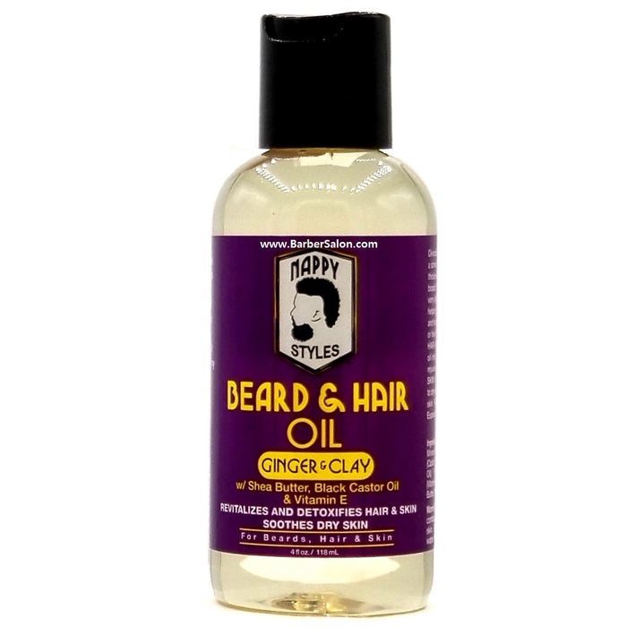 Nappy Styles Ginger & Clay Beard & Hair Oil 4 oz