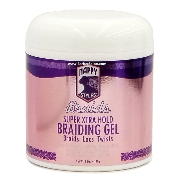 Nappy Styles Super Xtra Hold Braiding Gel 6 oz