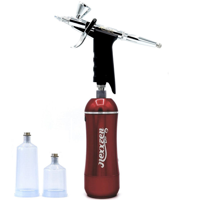 Nexxzen Cordless 2-Speed Airbrush Kit Red