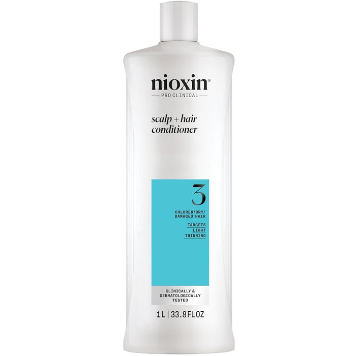 Nioxin Scalp + Hair Conditioner System No.3 for Colored Hair Progressed Thinning 33.8 oz