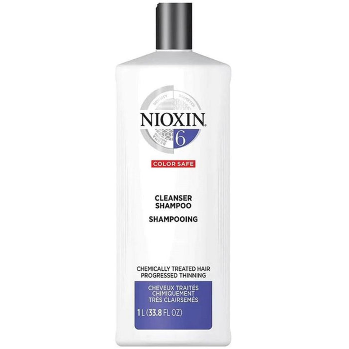 Nioxin Cleanser Shampoo System 6 for Chemically Treated Hair with Progressed Thinning 33.8 oz