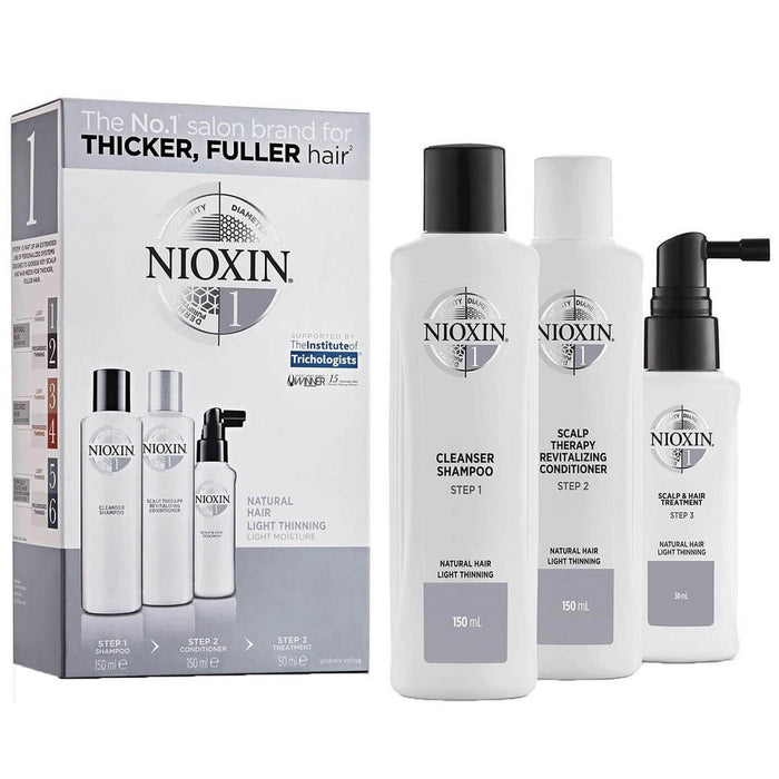 Nioxin Kit System 1 for Natural Hair with Light Thinning [TRIAL KIT]