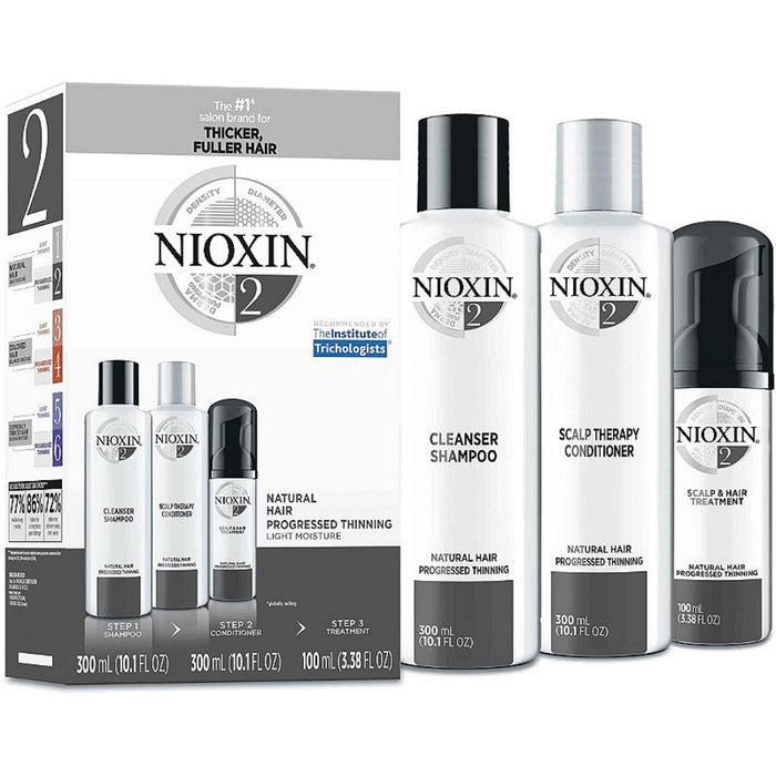 Nioxin Kit System 2 for Natural Hair with Progressed Thinning [LARGE]