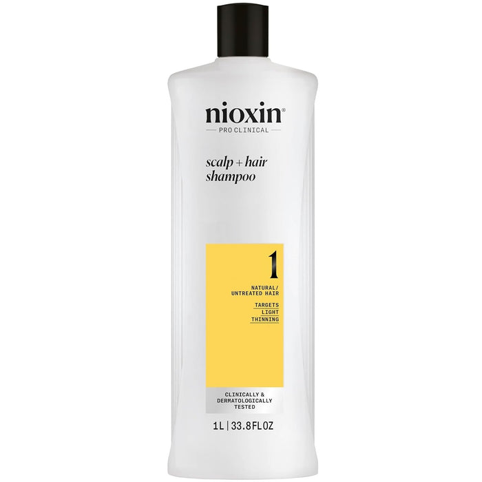 Nioxin Scalp + Hair Shampoo System No.1 - Natural Hair Light Thinning 33.8 oz