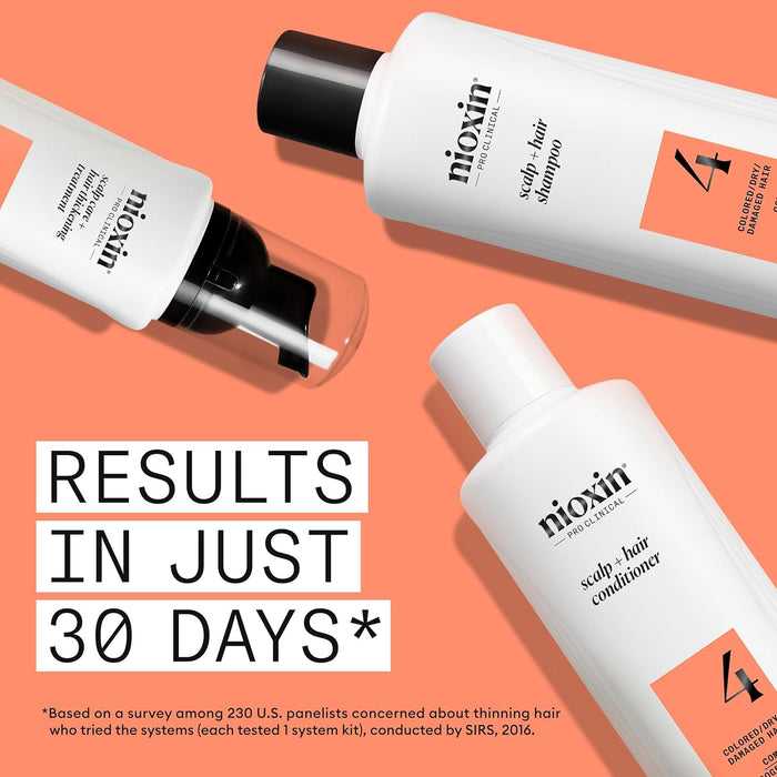 Nioxin 3-Step Hair Thickening System Kit No.4 for Colored Hair with Progressed Thinning [LARGE]