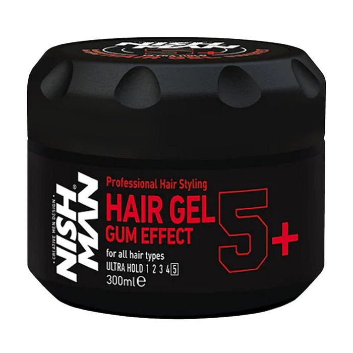 Nishman Hair Gel Gum Effect Ultra Hold 5+ 10.14 oz