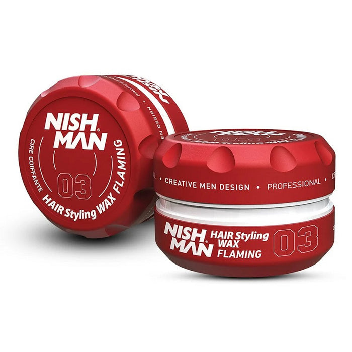 Nishman Hair Styling Wax Flaming 03 Cire Coiffante 5 oz