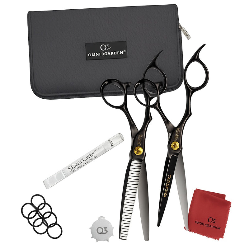 Olivia Garden Barber Shears Kit - 5.75" Shear & 30-Teeth Thinner (Left-Handed) #OGB-C01LH