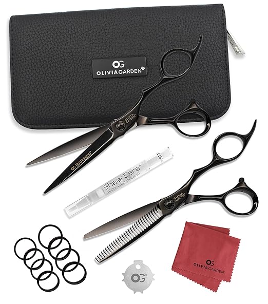 Olivia Garden Barber Shears Kit - 6.25" Shear & 30-Teeth Thinner #OGB-C02