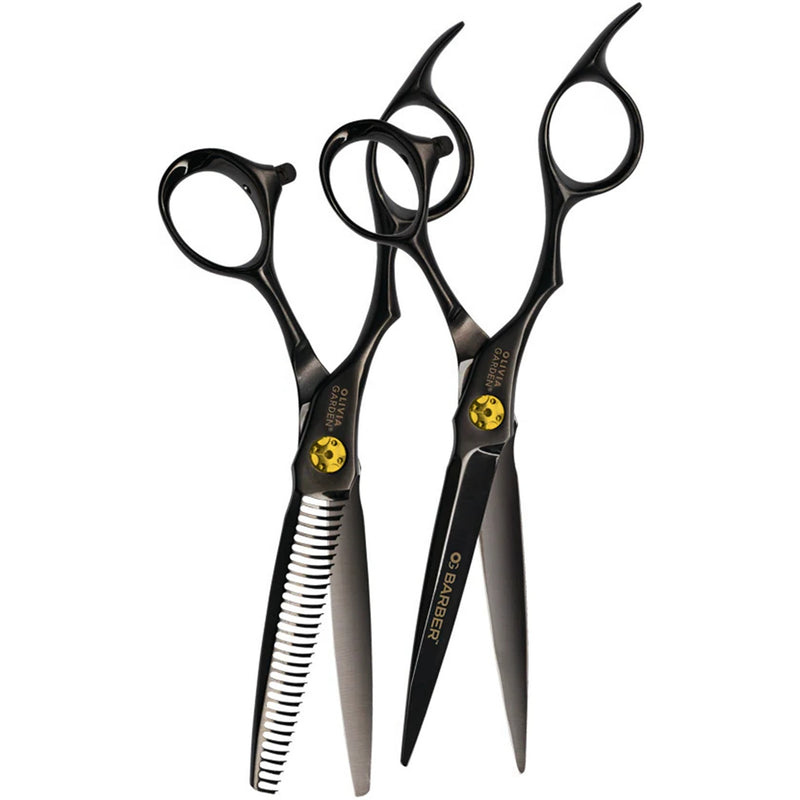 Olivia Garden Barber Shears Kit - 6.25" Shear & 30-Teeth Thinner (Left-Handed) #OGB-C02LH