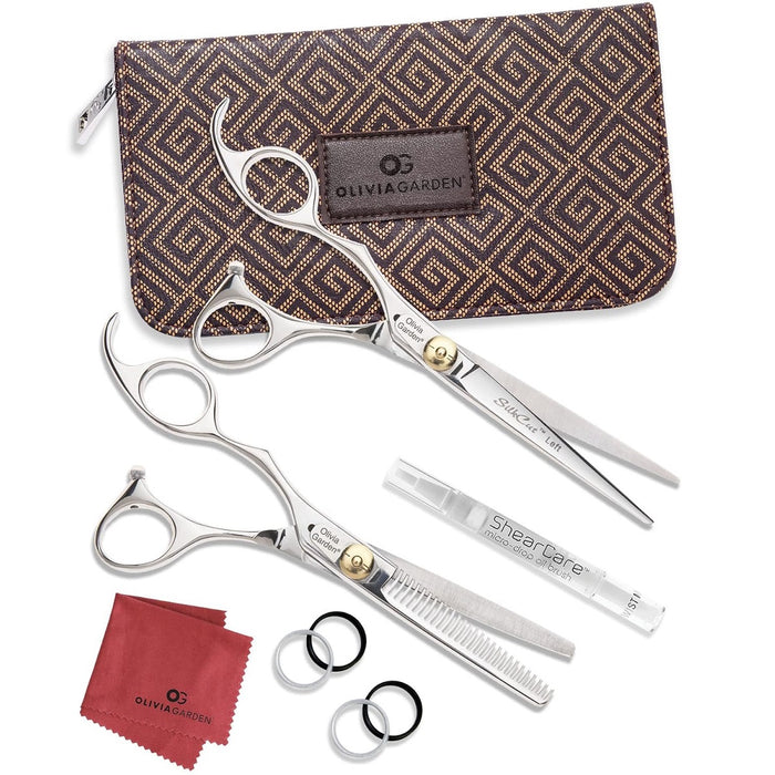 Olivia Garden SilkCut Professional 6.5" Shear and 6" Thinner with Case [LEFT HANDED] #SK-C05LH