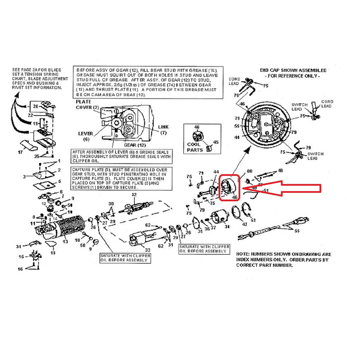 Oster Part End Cap for Toggle Switch Burgundy Fits Classic 76 & A5 2-Speed Clipper #108780-020