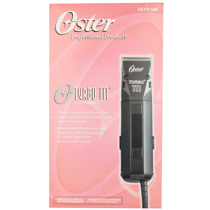 Oster Turbo 111 Universal Motor Clipper with Detachable #000 Blade #76111-160