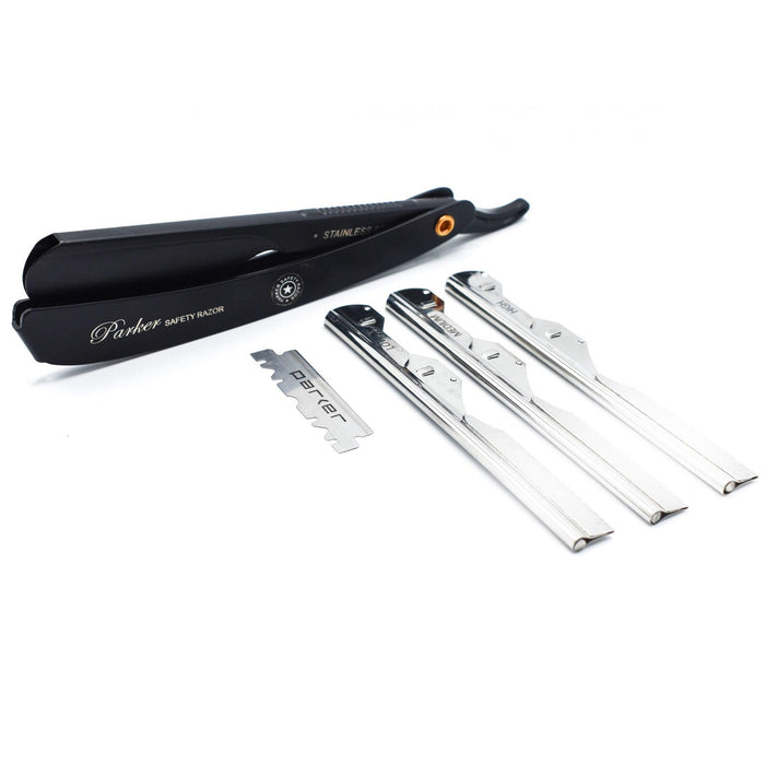 Parker Professional Barber Razor with 3 Inserts #PTABK