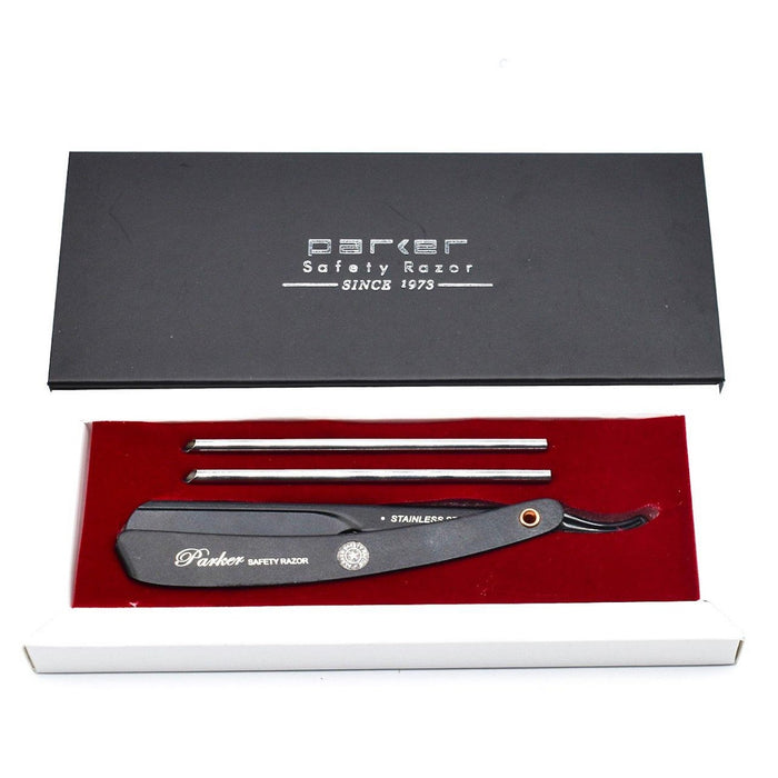 Parker Professional Barber Razor with 3 Inserts #PTABK