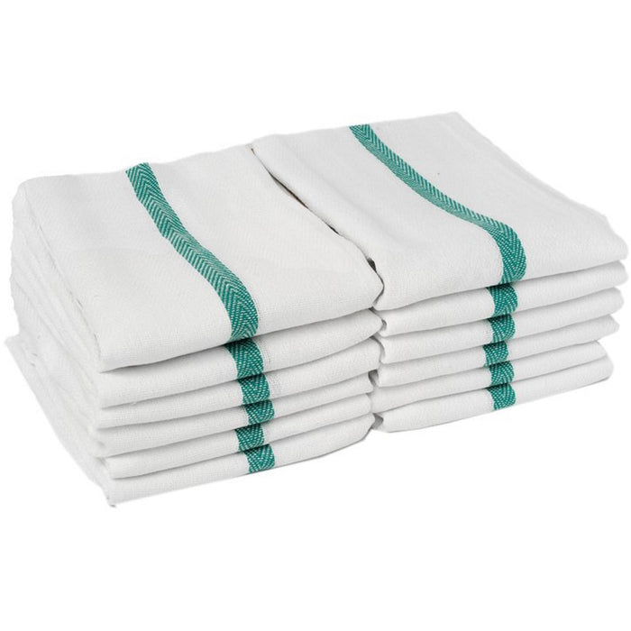 Partex Green Stripe 12 Barber Towels