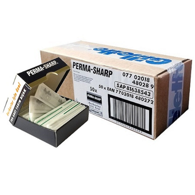 Perma-Sharp Single Edge Razor 5,000 Blades - 100 Blades x 50 Pack (Bulk)