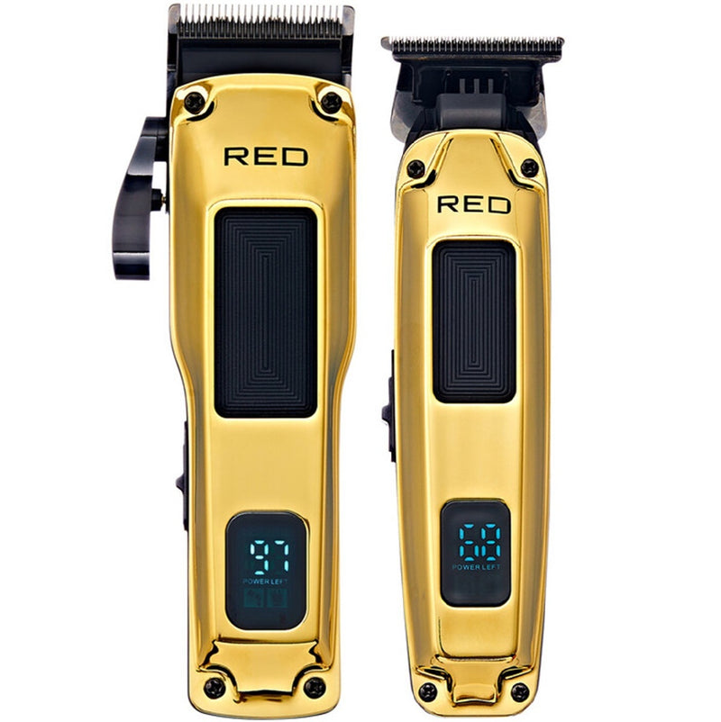 Red Cordless Clipper & Trimmer Combo Value Pack Gold #CCT01