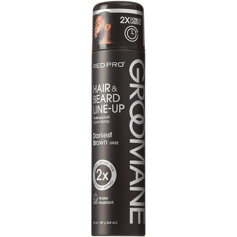 Red Pro GROOMANE Hair & Beard Line-Up Professional Color Spray 6.6 oz [4 Color Options]