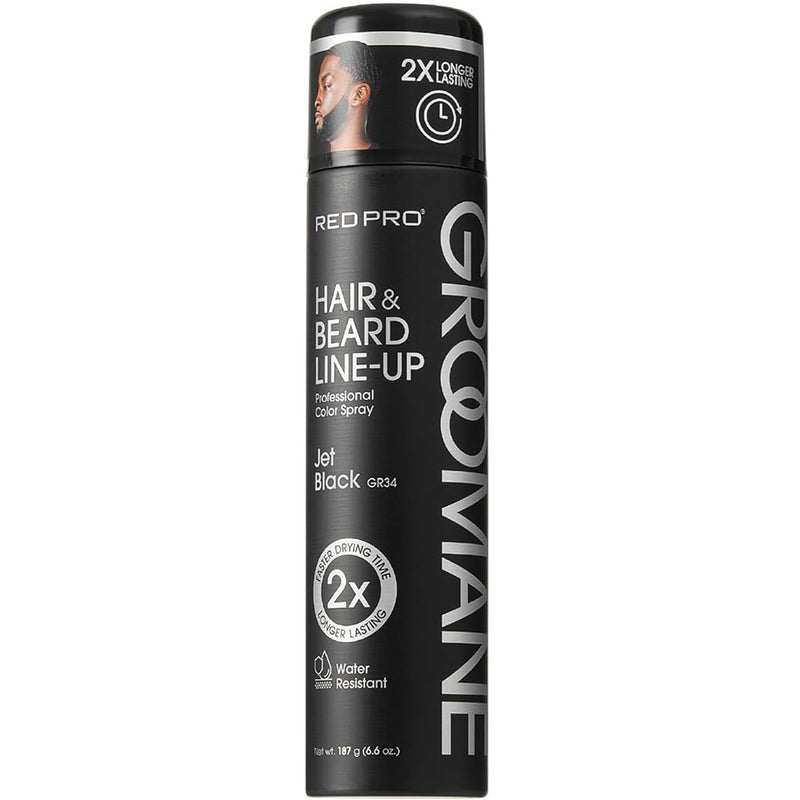 Red Pro GROOMANE Hair & Beard Line-Up Professional Color Spray 6.6 oz [4 Color Options]